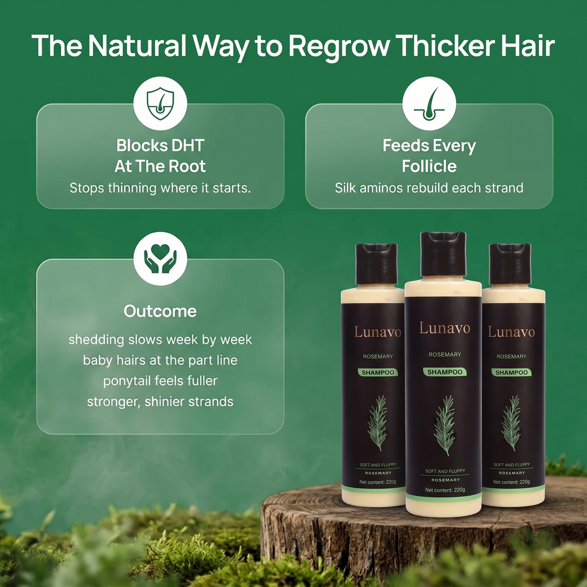 Lunavo Rosemary Hair Growth Shampoo