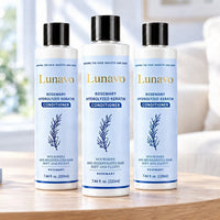 Three bottles of Lunavo conditioner
